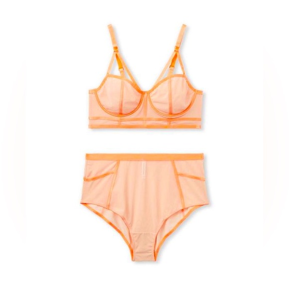 New Torrid Simply Mesh Underwire Bralette - Coral Rose, Sz 0x - Picture 6 of 8